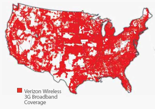 Verizon Wireless 3G Coverage