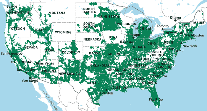 Cellular Maps com MetroPCS Coverage - Metro Us 6 